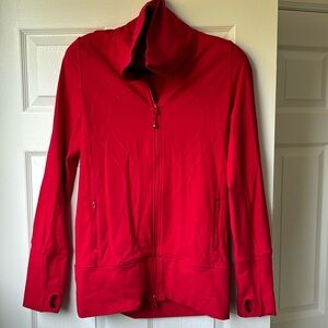 Lululemon red zip up sweater in luon